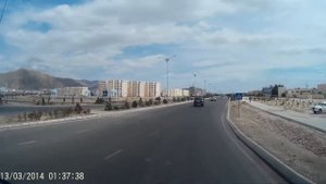 Пустая дорога в Туркменбаши. Trucking in Turkmenbashi.