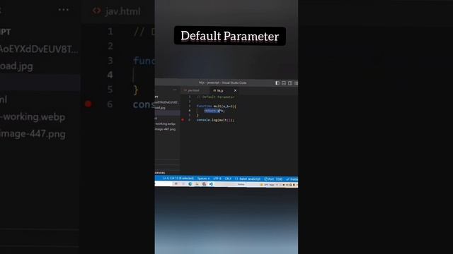 Default Parameter in JavaScript #interview #javascript