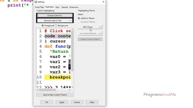 How To Change The Theme And Font In The IDLE | Python Tutorials
