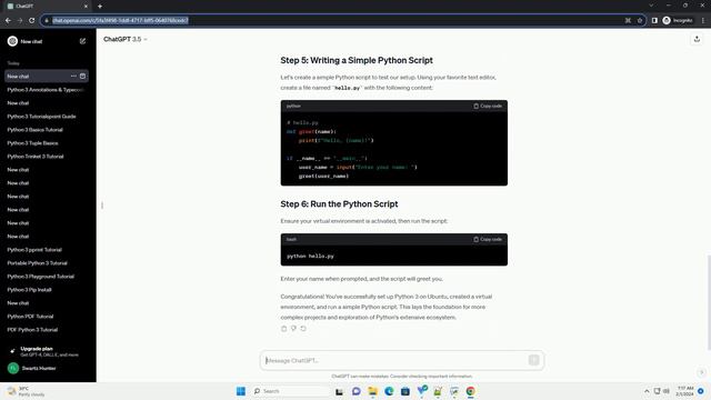 python 3 ubuntu