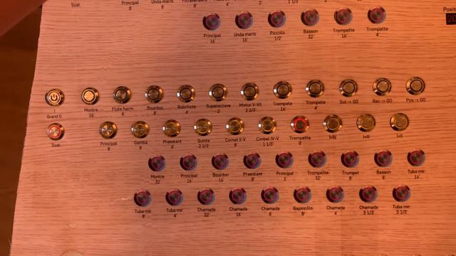 Hauptwerk organ registration panel WIP