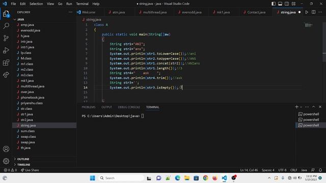 string methods in Java || #strings #string #stringmethod #stringmethods