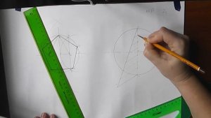 Деление окружности на N равных частей. Урок 8. (Часть 1. ГЕОМЕТРИЧЕСКИЕ ПОСТРОЕНИЯ)