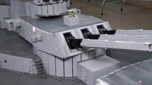 Massive LEGO USS Missouri WWII Battleship by Brickmania