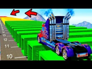 КАК ДАЛЕКО ОПТИМУС ПРАЙМ СМОЖЕТ ПРОЕХАТЬ ПО СЛОМАННОЙ ДОРОГЕ В ГТА 5 МОДЫ  GTA 5 ИГРЫ ВИДЕО MODS