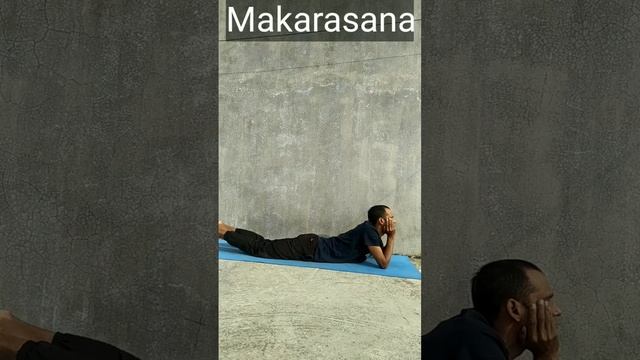 Makarasana | Crocodile Pose | #yoga #workout #youtube #yogaandfitnesswithshiva #viral