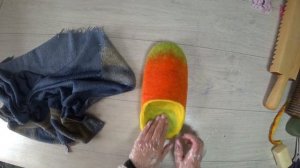 Валяем шлёпанцы из шерсти Бергшаф - Обучение