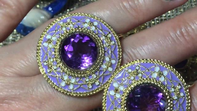 Натуральный чернильный #Аметист в роскошном дизайнерском исполнении 💜💜💜