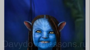 Avatar Baby|Digital painting - Ребёнок Аватаренок, арт рисунок #артфотошоп #рисованиефотошоп #уроки