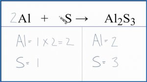 How to Balance Al + S = Al2S3 (Aluminum + Sulfur)