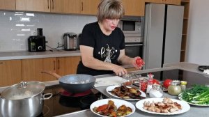 Плов-торт с овощами и индейкой