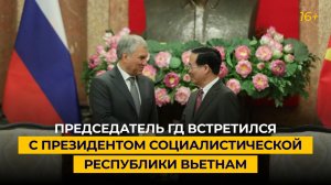Председатель ГД встретился с Президентом Социалистической Республики Вьетнам