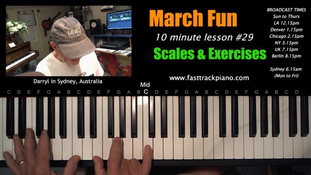 Fast Track Piano Live Stream - 10 minute lesson #029 смотреть онлайн