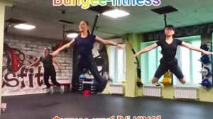 Тренировка банджи-фитнес bungee-fitness, связка для тренировки, кардио на эластичных тросах