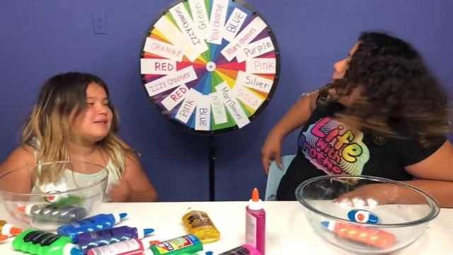 3 COLORS OF GLUE SLIME CHALLENGE CHALLENGE MYSTERY WHEEL OF SLIME EDITION смотреть онлайн