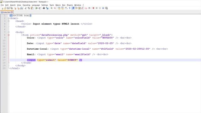HTML for beginners 47: email input type | EMAIL FIELD