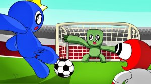 Друзья играют в футбол.