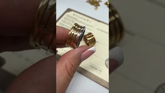 Кольцо пружина 3 цвета Bvlgari Булгари