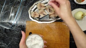 Шикарная запечённая скумбрия в сметане!!!
