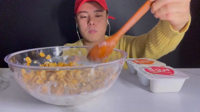 SUB)간단하게 호랑이 기운이 샘솟는 콘푸라이트 한통 먹방 (Feat.비요뜨 3종) Tiger Surge Simple Corn Flight &Viyotte MUKBANG смотреть онлайн