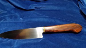 Нож кухня. Сталь ELMAX. АЙРОНВУД -  Аризонское железное дерево .