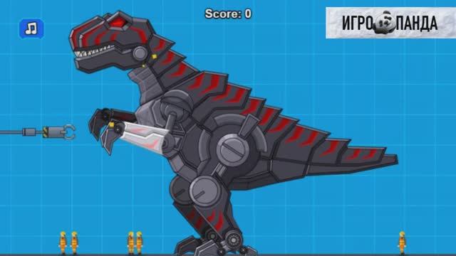 Робот Динозавр. Черный Ти-Рекс. смотреть онлайн