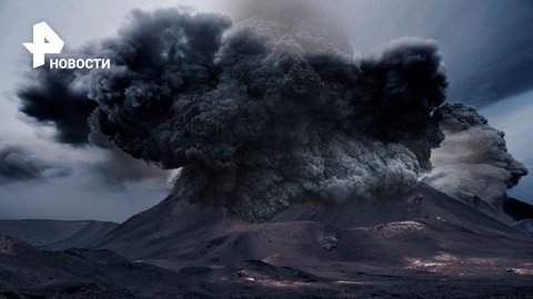 Столб вулканического пепла на два километра: на Сахалине извергается вулкан Эбеко / РЕН Новости