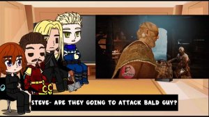 Avengers React to Kratos vs Thor || GOW  || Gacha React