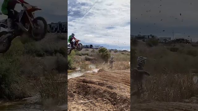 JUMPING RIVER ON DIRTBIKE!! HUGE FAIL