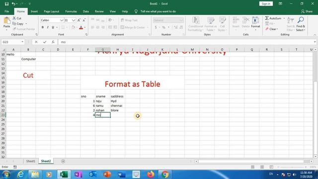 Excel basics 2016||cut ,copy, Paste in Excel 2016 || Merge & Center , Wrap Text , Format as table смотреть онлайн