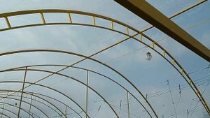 Обзор моей теплицы с двойной пленкой, дуги с профиля 40*40