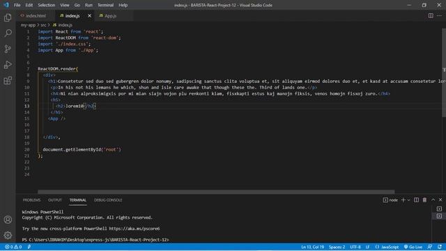 How to write Lorem ipsum in React js смотреть онлайн