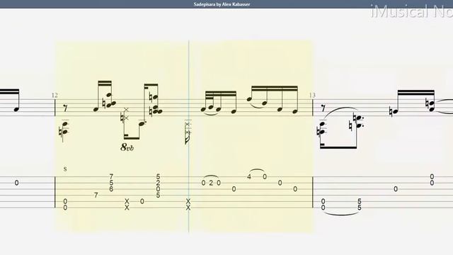 Guitar TAB - Alex Kabasser : Sadepisara | Tutorial Sheet Lesson #iMn смотреть онлайн