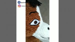 Амигуруми лошадка .вязанные игрушки из плюшевой пряжи