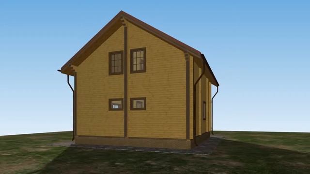 Проект дома из бруса 8х9 смотреть онлайн