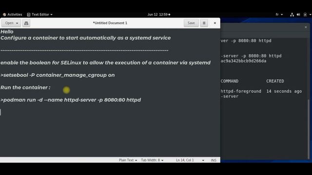Configure a container to start automatically as a systemd service смотреть онлайн