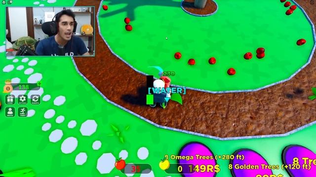 GROWING A LEVEL 999999 TREE IN ROBLOX  Grow A Tree! Tycoon