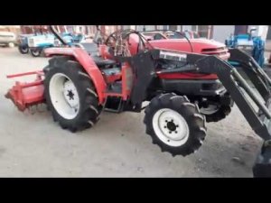 Трактор MITSUBISHI с куном. Видео обзор