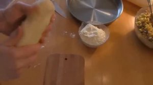 Вареники с беконом и грибами