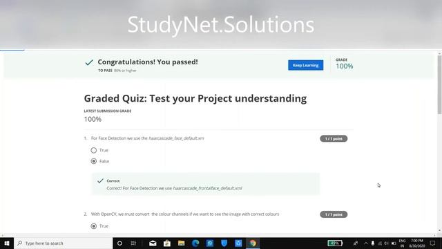 Coursera Answers: Computer Vision – Object Detection with OpenCV and python.