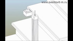 Столбы для лестницы из дерева, квадратные, разборные, с каннелюрами, технология установки