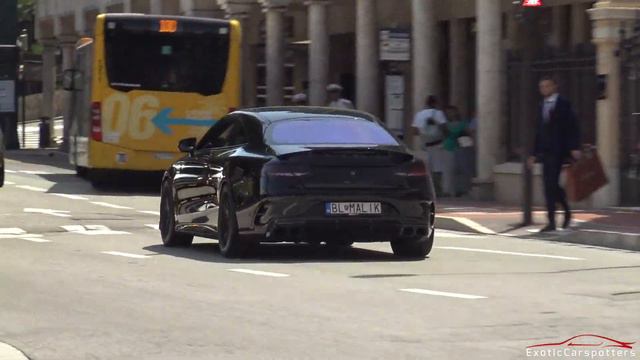 BRABUS 700 S63 AMG 5.5 V8 BiTurbo - Acceleration Sounds & Driving in Monaco ! смотреть онлайн