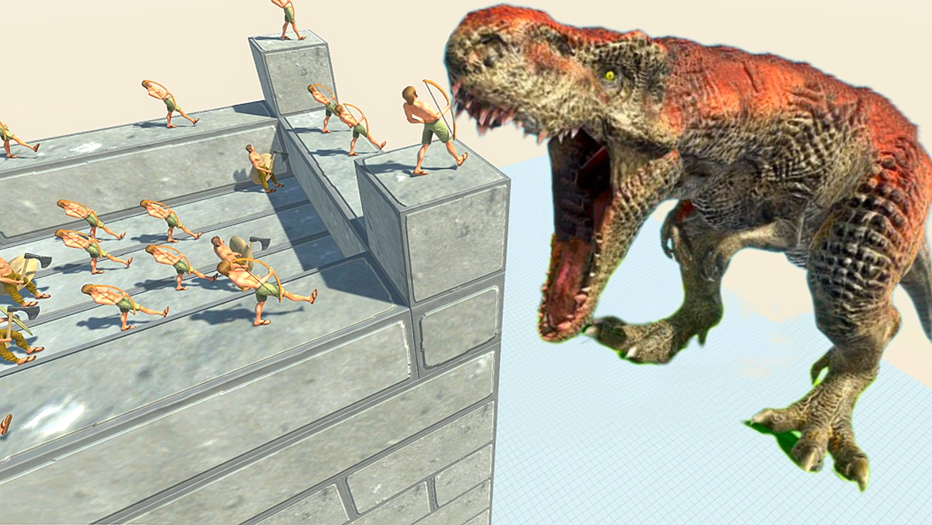 Динозавры против людей. Солдаты против динозавров. Динозавры против роботов стим