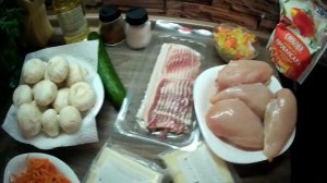 рулетики из куриной грудки в беконе!