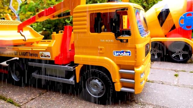 Ремонт машин у Саши: в бульдозер ударила молния! Развивающие видео про машинки для мальчиков смотреть онлайн