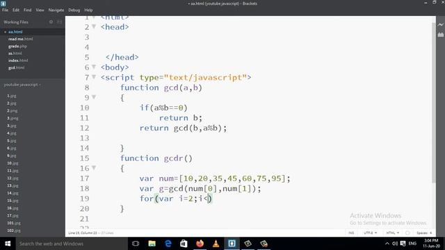 JavaScript Program to find GCD of N numbers or GCD of an Array (Hindi)