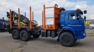 Сортиментовоз (лесовоз) на шасси КАМАЗ-43118 (6х6) с ГМУ для леса ESSEL EC 80S-93.