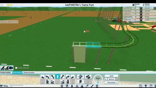 Как построить Американскую горку в Roblox Theme Park Tycoon 2. смотреть онлайн
