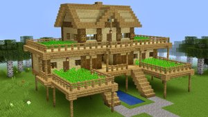 Майнкрафт - Как построить дом на ферме для выживания. Minecraft