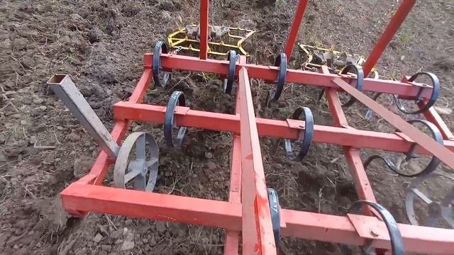 Испытание самодельного культиватора для мини трактора. Культивация 1.5 гектара под бахчу.